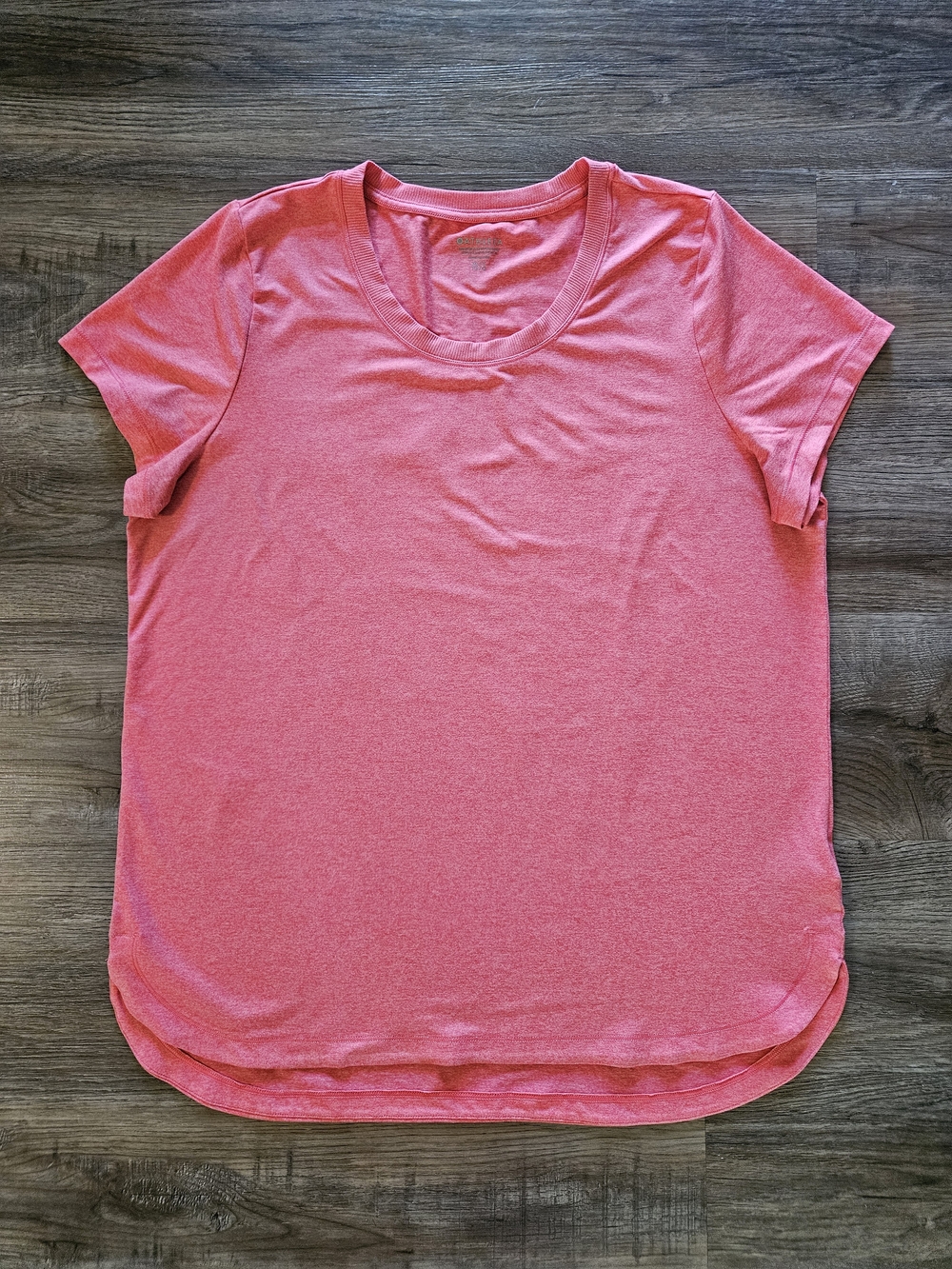 Athleta Pink Coral Scoop Neck Breezy Short Sleeve Tee